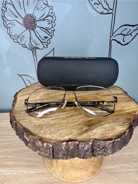 Pierre Cardin Pilot Style Copper Metal Frame Glasses